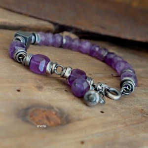 Ametyst- bransoletka 015