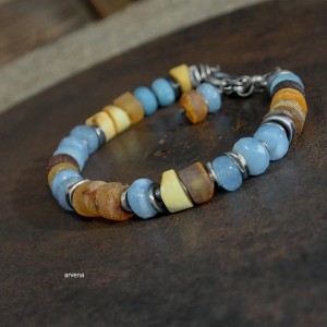 Bursztyn, kwarc niebieski