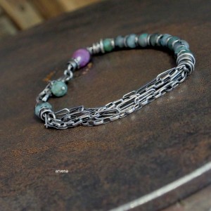 Szmaragdy - bransoletka 012