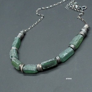 SZKŁO AFGAŃSKIE - naszyjnik 06