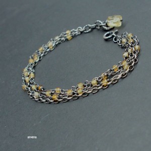 Turmaliny żółte - bransoletka 01