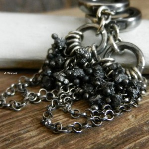 czarne diamenty - " KORBONADO" - kolczyki 1