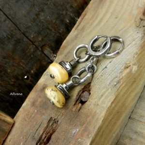 B3 - kolczyki z bursztynem