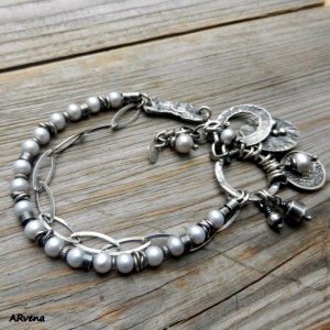 P2 w szarości - bransoletka