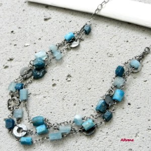 Apatyt,akwamaryn... - naszyjnik