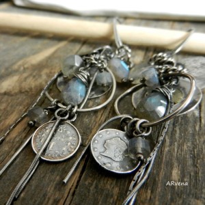 Labradoryt II - kolczyki REZERWACJA