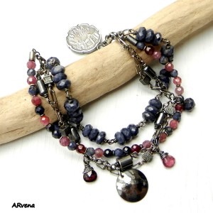 szafiry,rubiny - bransoletka