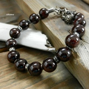 Granat klasycznie - bransoletka