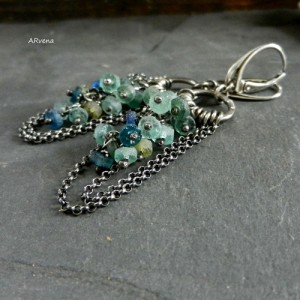 Szkło afgańskie - kolczyki I