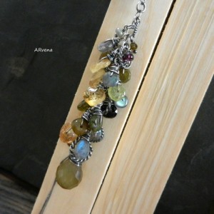 Cytryn, labradoryt... - naszyjnik