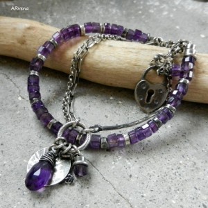 Ametyst - bransoletka