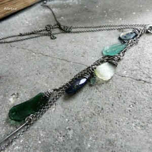 Szkło afgańskie - naszyjnik