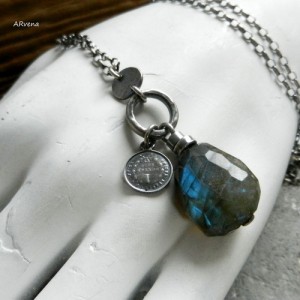 Labradoryt - naszyjnik