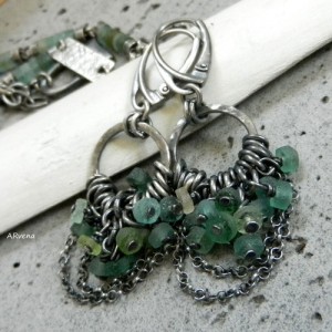 Szkło afgańskie - kolczyki II