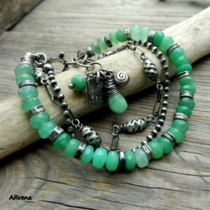 chryzopraz - bransoletka