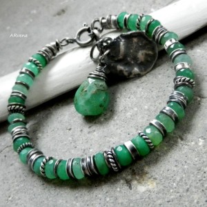 Chryzopraz VII - bransoletka REZERWACJA dla Pani Katarzyny L.