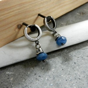 MINI kyanit - kolczyki