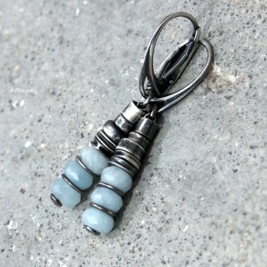 Akwamaryn - kolczyki