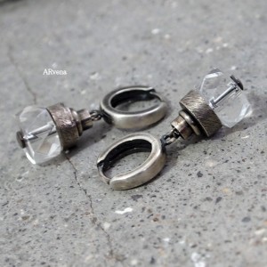 Kryształ górski - kolczyki