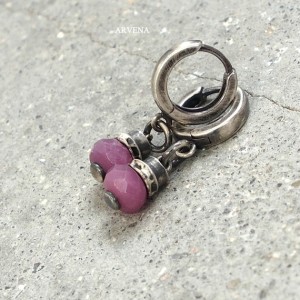 Mini rubiny - kolczyki