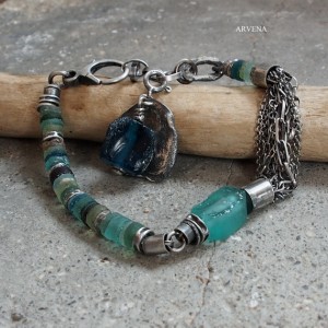 Szkło afgańskie - bransoletka