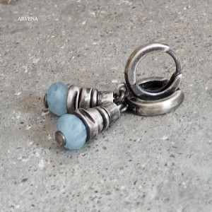 Mini akwamaryn II- kolczyki 