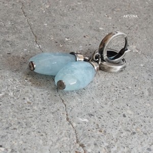 Akwamaryn - kolczyki