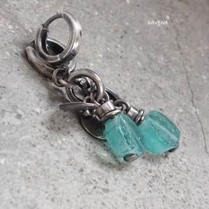 SZKŁO AFGAŃSKIE - kolczyki 03