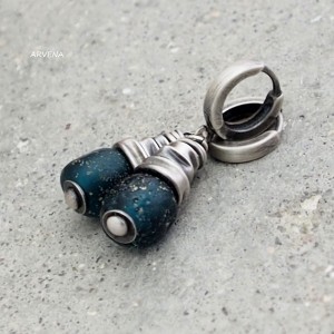 SZKŁO AFRYKAŃSKIE 02-ZIELONE KOLCZYKI