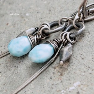 Larimar - kolczyki 02