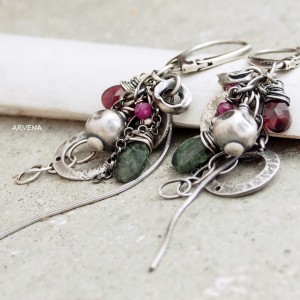 Szmaragd,rubin... - kolczyki 01