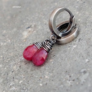 RUBINY - kolczyki 05